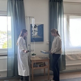 Rolig filminspelning som sjukhusbesökare Rolig filminspelning som sjukhusbesökare