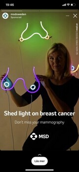 Viktig kampanj fr brstcancerknnedom fr MSD Sweden.