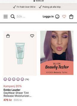 Jag på Kicks hemsida Jag på Kicks hemsida