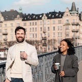 Modell som turistpar. Modell som turistpar.