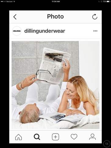 model for Dilling Underwear