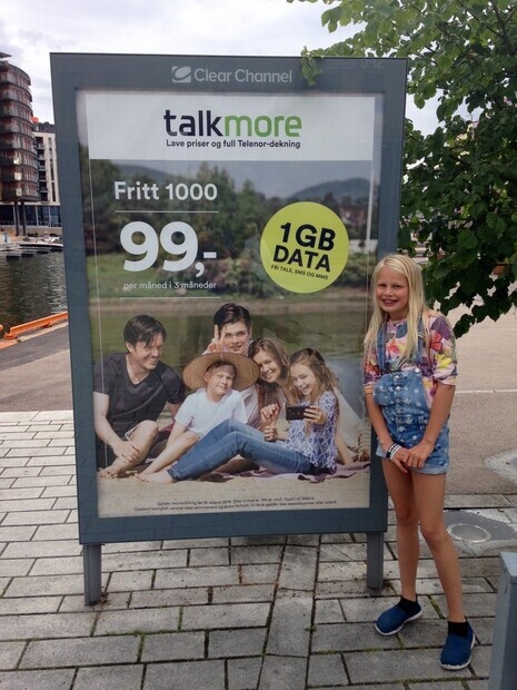 Veldig morro når min datter så bildet på Aker brygge.