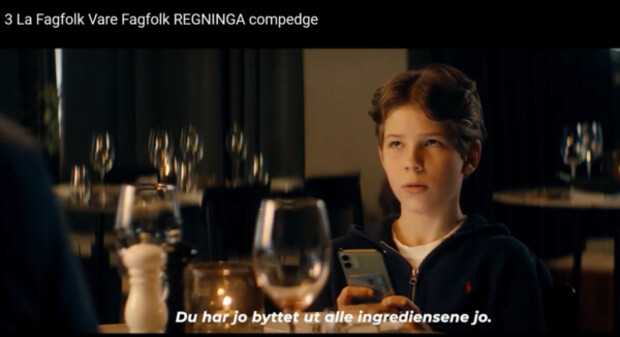 Med far på Restaurant