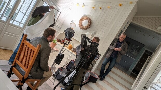En hel filmcrew i min matsal :) !