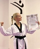 Sort belte gradering taekwondo