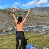 njuta av naturen, naturligt.