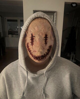 Sminkning Smiley skräck Sminkning Smiley skräck