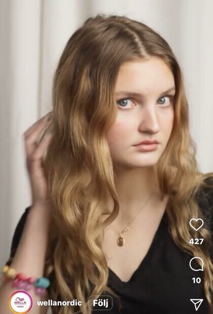 Wella, hårmodell missnöjd