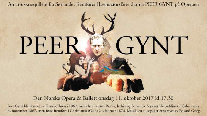 Publikum til Peer Gynt oppsetning i Den Norske Opera.