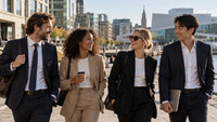 Businessfolk til fotoopptak i Oslo