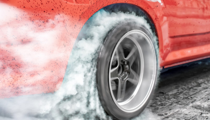 Rd Saab 9-5 skes till reklamfilmsinspelning 19feb