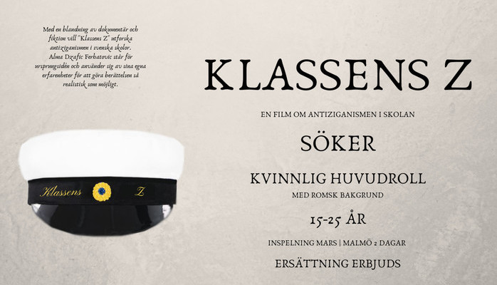 Kvinnlig huvudroll 15-25 r med romsk bakgrund skes till kortfilm!