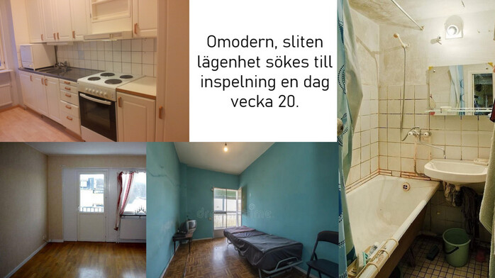 Omodern, sliten lgenhet skes
