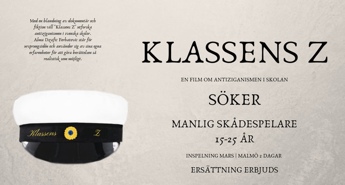 Manlig skdespelare 15-25 r skes till kortfilm!