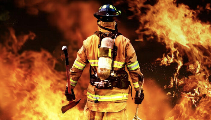 Brandmän till en varumärkesfilm