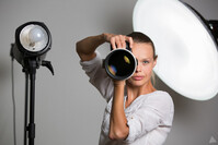 Tjejmodell till modefotografering