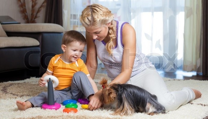 Mor 28-35 år, barn 6-9 år og mellemstørrelse hund, Roskilde. Lønnet!