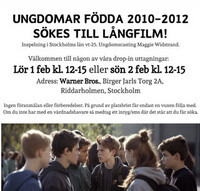 Ungdomar fdda 2010-2012 skes till lngfilm!