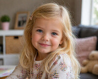 Haster! Jente på 4 år med blondt hår