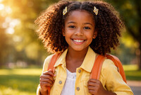 Jente 7–12 år med afrikansk bakgrunn