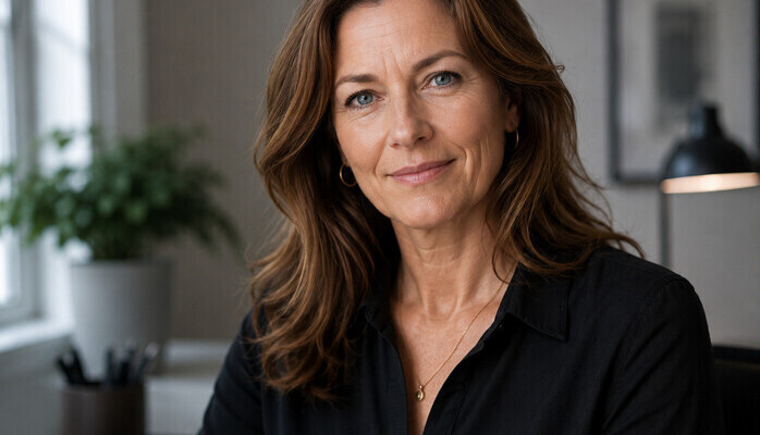 Kvinne 45–55 år til reklame for inkontinens produkt