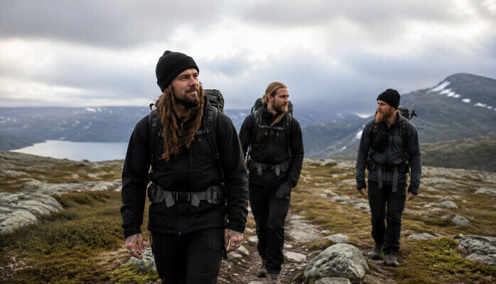  Hårdrockare sökes som ska vandra i Norge eller i Norr, reklamfilm för ett välkänt flygbolag