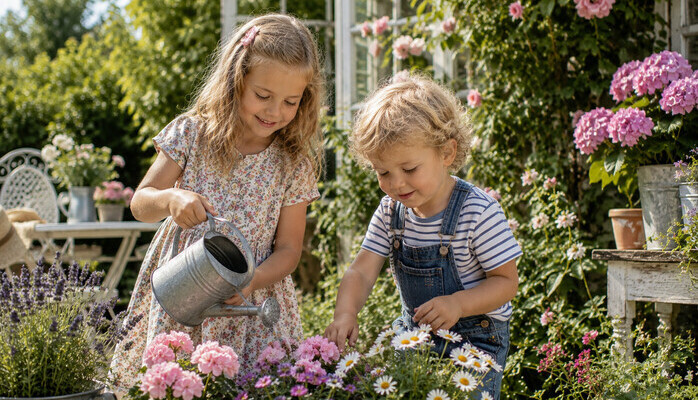 Barn 3-6 år til reklame for matleverandør - Sommer!
