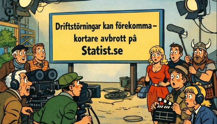 Driftstörningar kan förekomma – kortare avbrott på Statist.se 😢