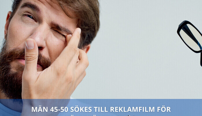 Mn 30-40 skes till reklamfilm fr hlsofretag! 