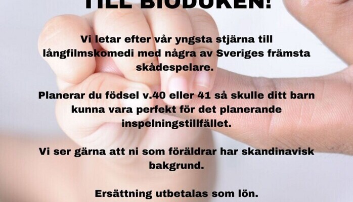 Nyfdd bebis skes till bioduken!