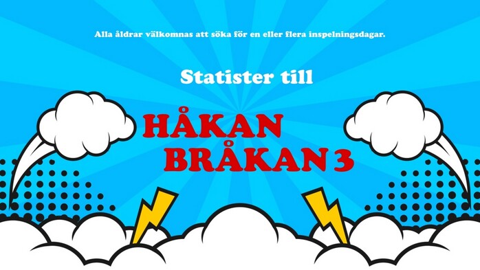 Statister skes den 23e och 24e oktober till Hkan Brkan 3 