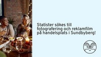 Statister skes fr fotografering och reklamfilmning p handelsplats i Sundbyberg!