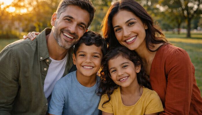 Familie med minoritetsbakgrunn til en reklamefilm 22–23 april