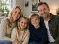 Familie til kampanjevideo
