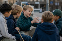 Gutter (9-11 år) til en holdningskampanje for ROS
