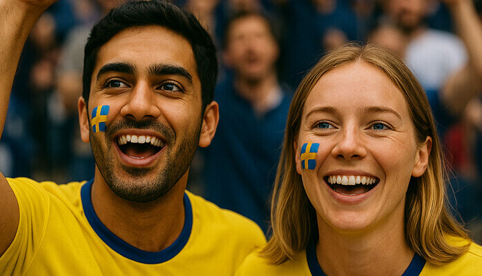 Kvinna eller man till mindre roll i fin reklam fr svenskt gruvbolag.