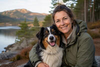 Kvinne 40-55 år med egen hund