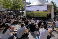 Liten flashmob till utebiostunt