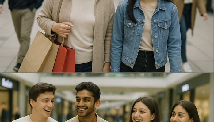 Modeller för internationell kampanj för köpcentrum Modeller för internationell kampanj för köpcentrum