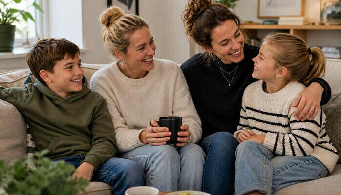 Mødre med barn 5-12 år