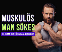 Muskulös man sökes till reklamfilm för sociala medier