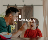 Pappa med barn (1-2 r)skes till reklamfilm fr bank, Inspelning Bukarest