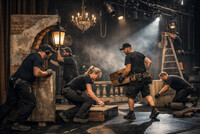 Scenearbeidere til reklamefilm for norsk matvareprodukt