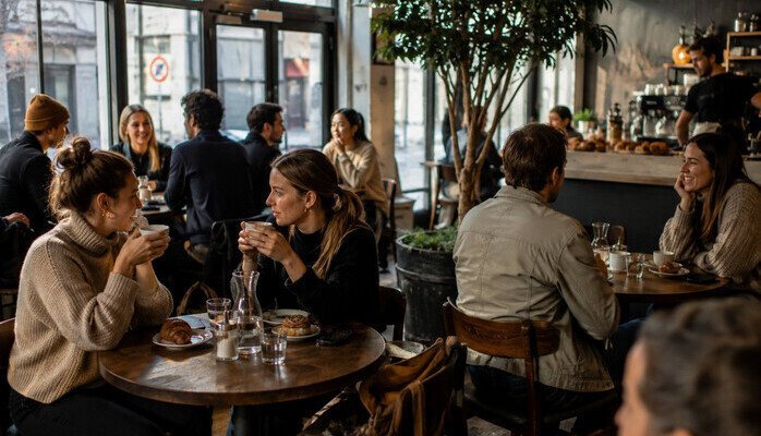 Statister til caféscene i Oslo