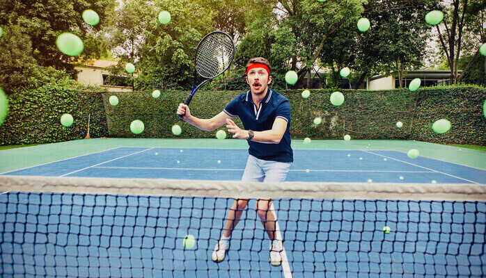 Tennispublik till inspelning av intressevckande film