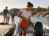 Familj med motorbåt sökes – betald foto- och filmproduktion 29 juni