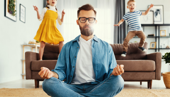 Man skes till rollen som pappa, fotografering p tema 