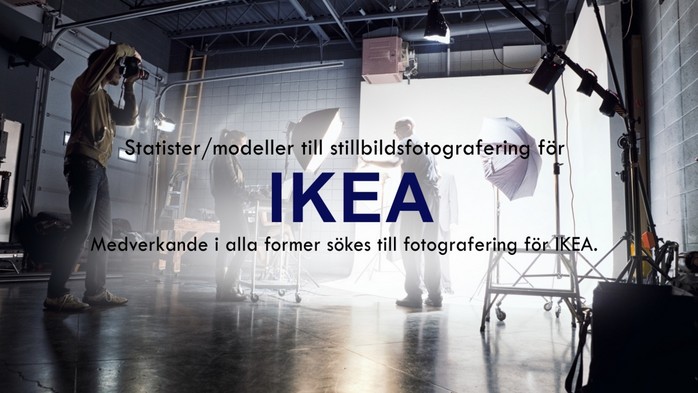 Statister/modeller till stillbildsfotografering för IKEA