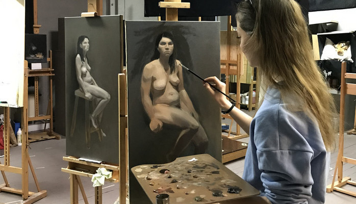 Kunstskole sker aktmodeller