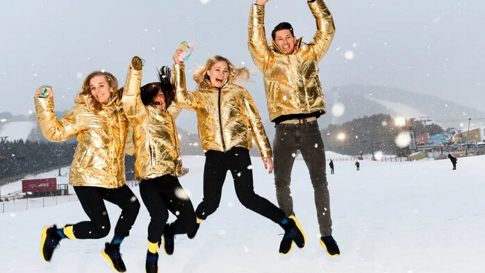Cheerleaders till reklamfilm fr Fretagarna, kvinnor och mn!